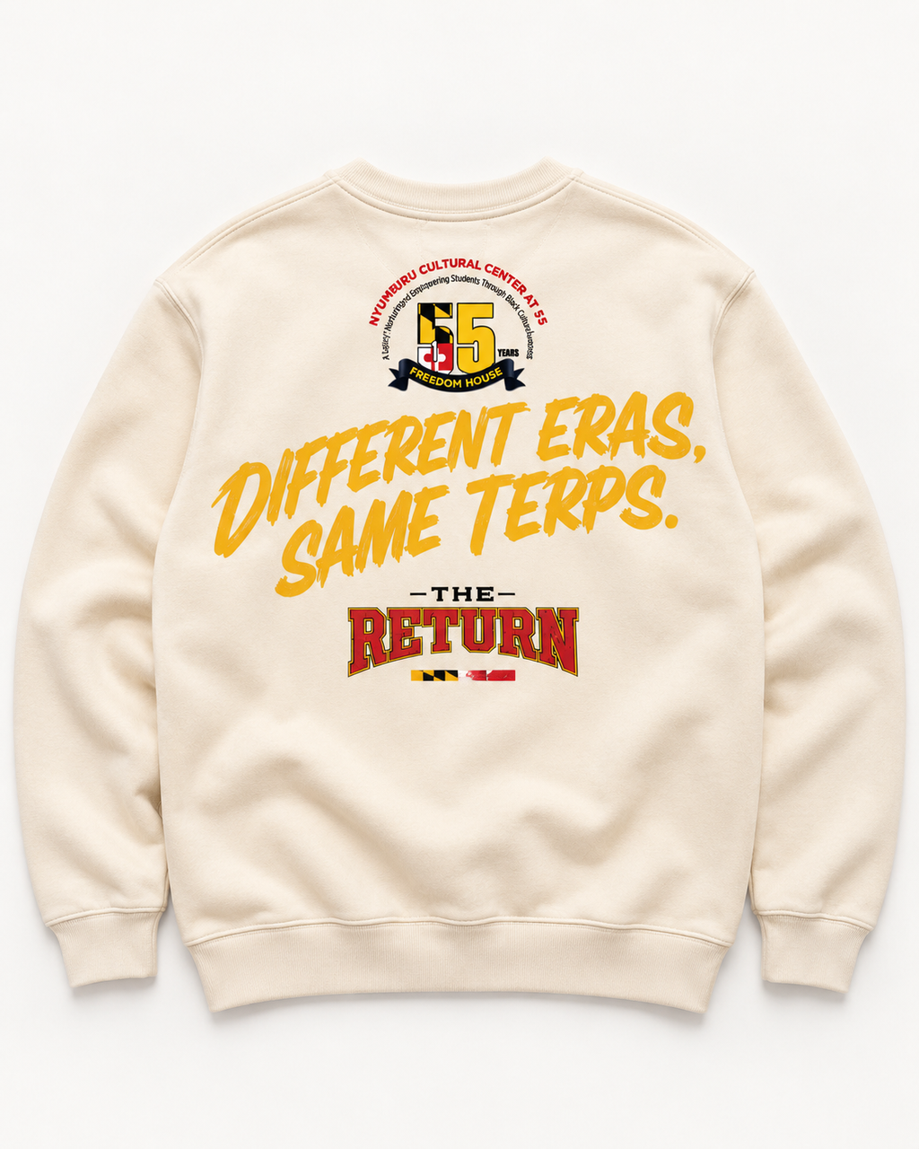 A Different Terp cream crewneck, back