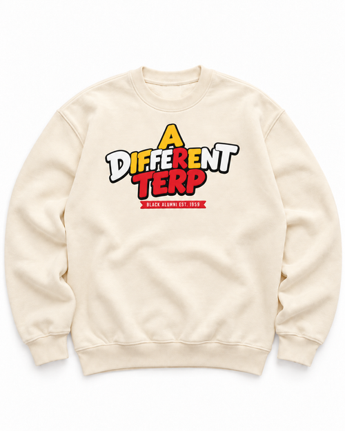 A Different Terp cream crewneck, front