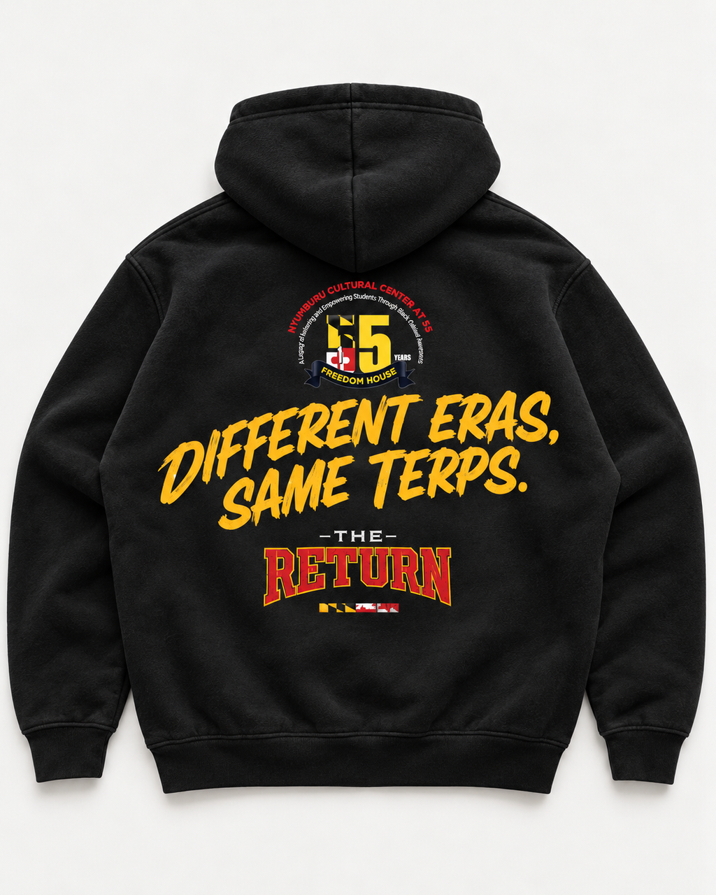 A Different Terp black hoodie, back