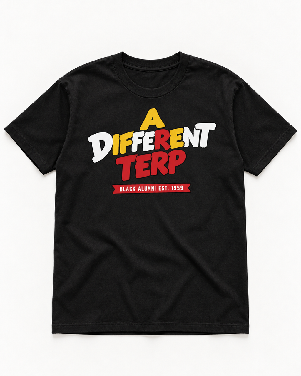 A Different Terp black tee, front