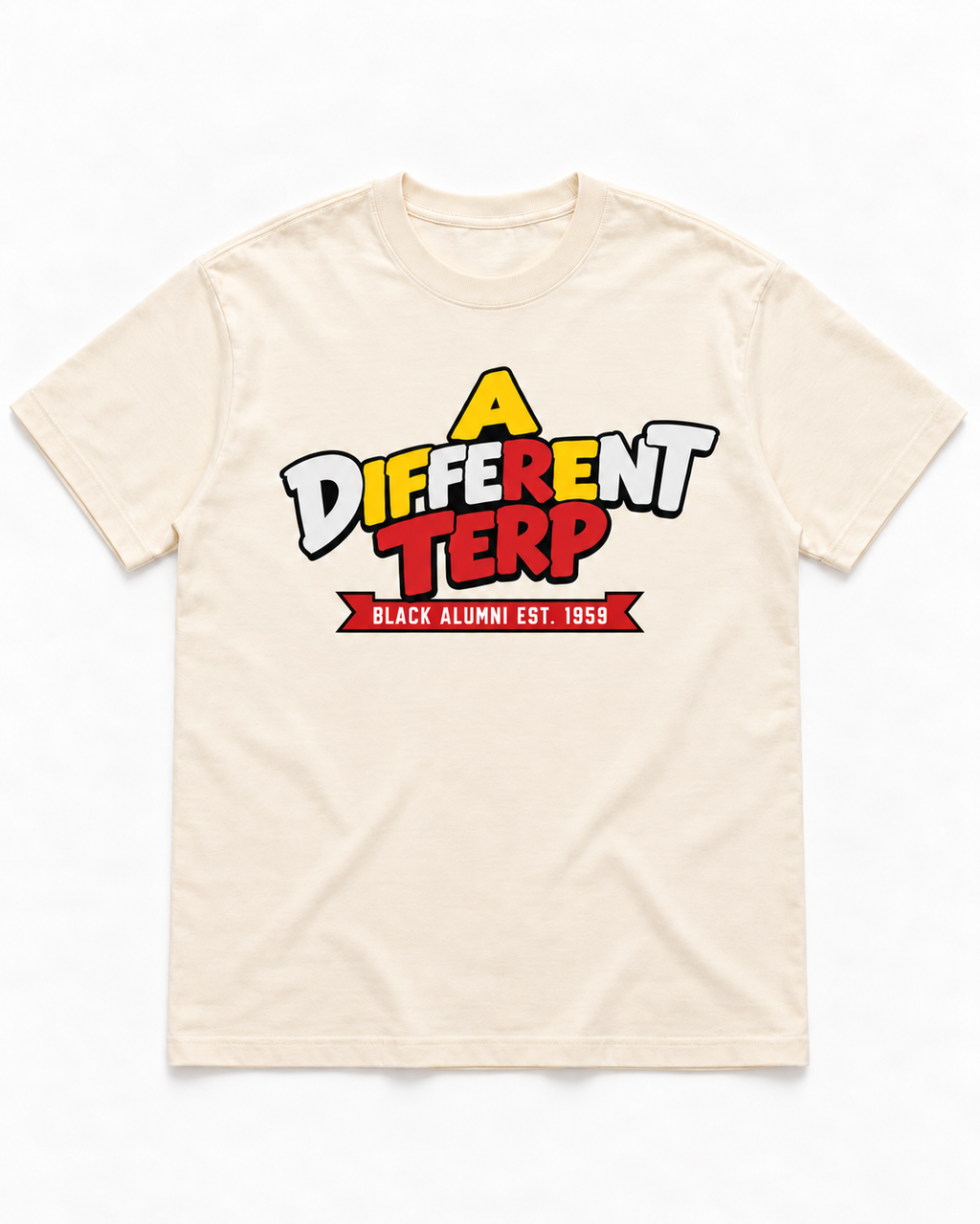 A Different Terp cream tee, front