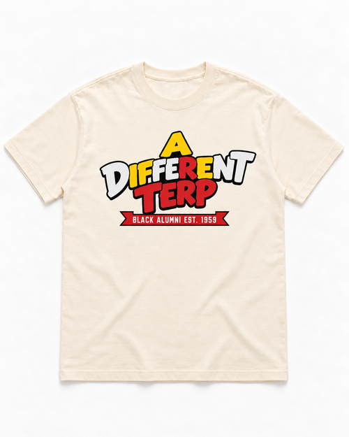 A Different Terp cream tee, front